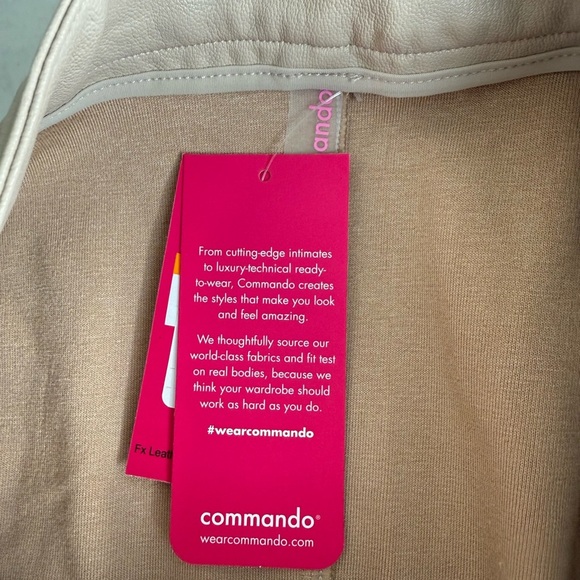 NEW Commando Faux Leather Utility Micro Mini Skirt | Sand SMALL - Picture 4 of 6